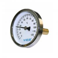 Термометр биметаллический 40 мм 120 °C с гильзой Vieir